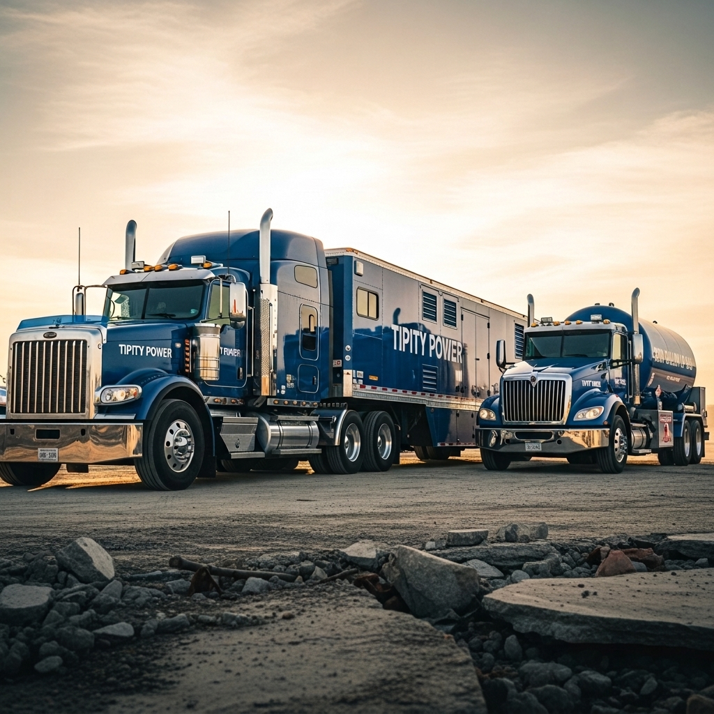 Tipity Power generator trailer with crew quarters